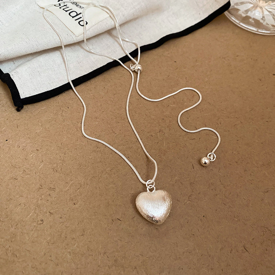 A2廠 韓國韓版拉絲愛心水滴形吊墜項鍊 批發 折扣@洽客服 25.10.W3「WN1642」