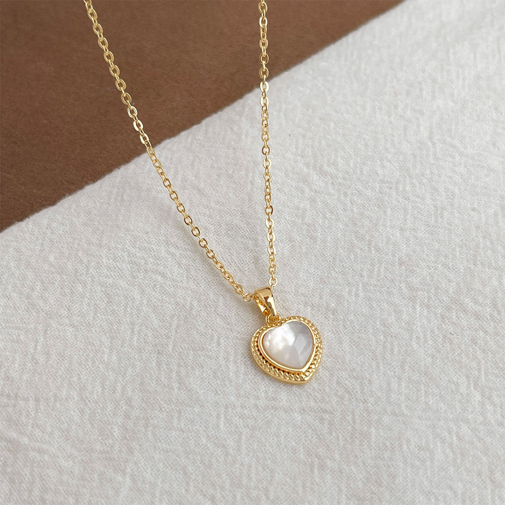 A2廠 日韓款愛心天然貝殼銅鍍18K項鍊 批發 折扣@洽客服 25.12.W1「4583」