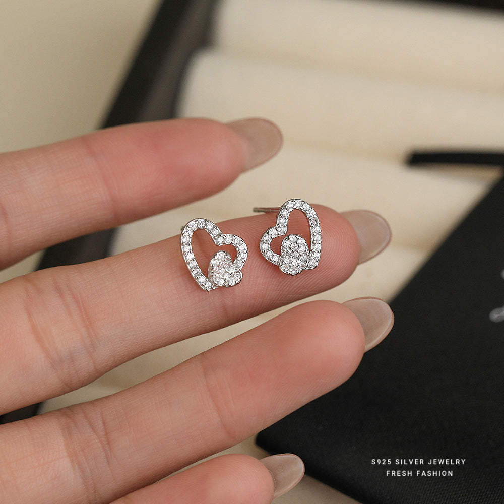 C廠 韓國韓版精緻愛心S925純銀耳環 批發 折扣@洽客服 25.12.W1「E5858」