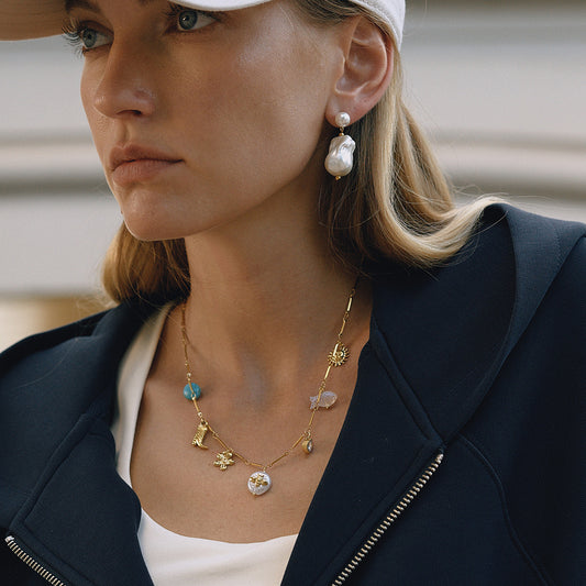 B廠 歐美款 AMELIA 鈦鋼鍍18K金項鍊 批發 折扣@洽客服 25.11.W2 「:DN0207033」