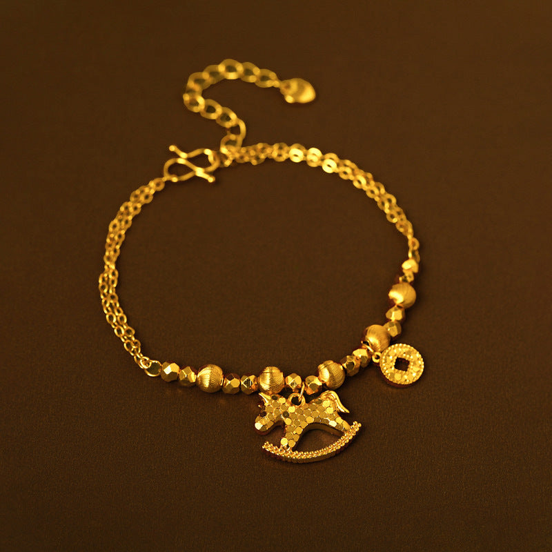 A2廠 韓國韓版馬上有錢電鍍24k真金手鍊｜項鍊 ｜銀針耳環 批發 折扣@洽客服 25.12.W1「WB1859」