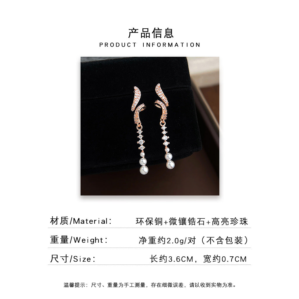A廠 日韓款玫瑰金微鑲鋯石耳環批發 折扣@洽客戶 26.05.W4「7457」