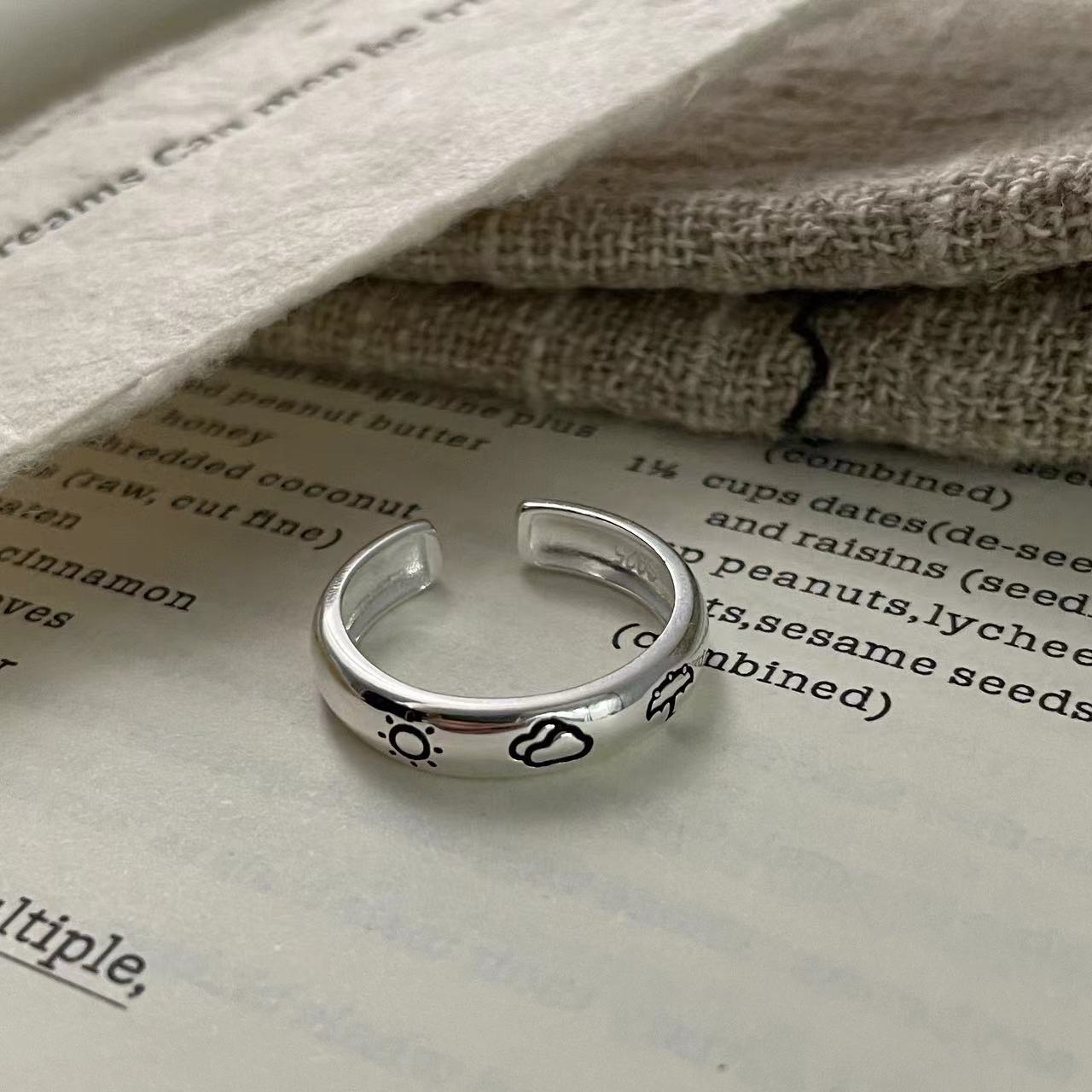 C2廠 韓國韓版塗鴉S925純銀戒指 批發 折扣@洽客服 25.11.W1「SR1436」