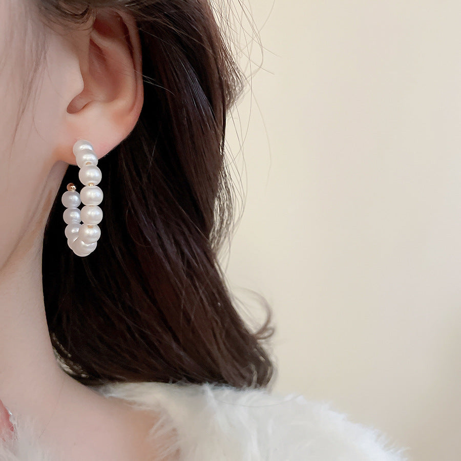 A2廠 韓國韓版圓形珍珠耳環-5件套  批發 折扣@洽客服 26.01.W1「HE29834」