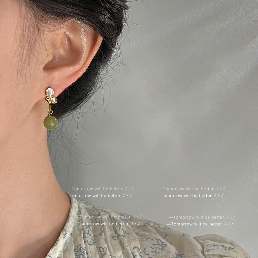 A廠 日韓款  雪蝶語 天然石銀針耳環 批發 折扣@洽客服 25.11.W2「4305」