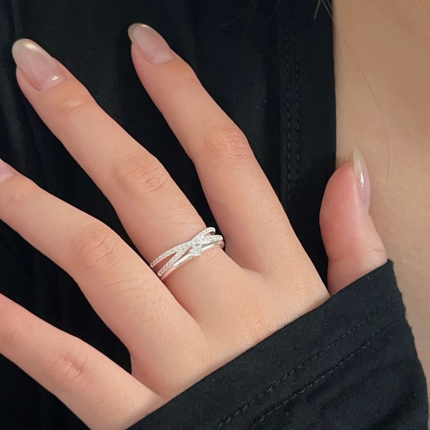 C3廠 韓版重工鑲嵌幾何S925純銀戒指 批發 折扣@洽客服 25/11.W4「jz023-1」