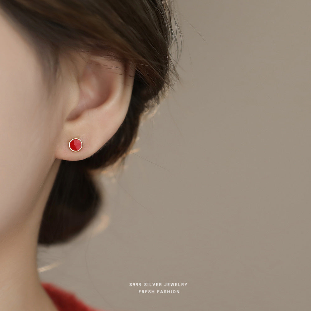 C廠 S999純銀 ｜紅色四葉草耳環 批發 折扣@洽客服 26.01.W2「E6061 E6062 E6063」
