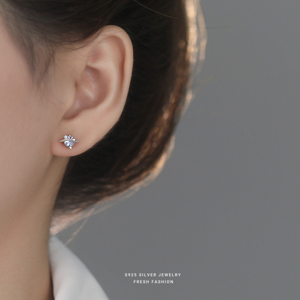 C廠 韓國韓版糖果風Q版星月S925純銀耳環 批發 折扣@洽客服 26.01.W1「E6005」