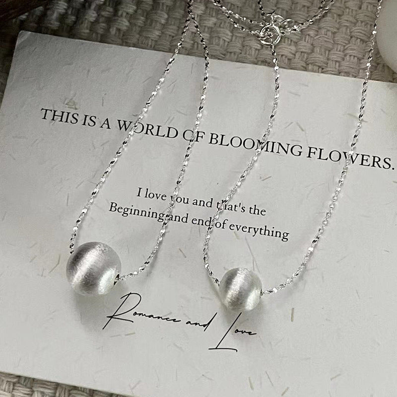 C2廠 韓國韓版磨砂原子S925純銀項鍊 批發 折扣@洽客服 25.11.W3「SN3421」