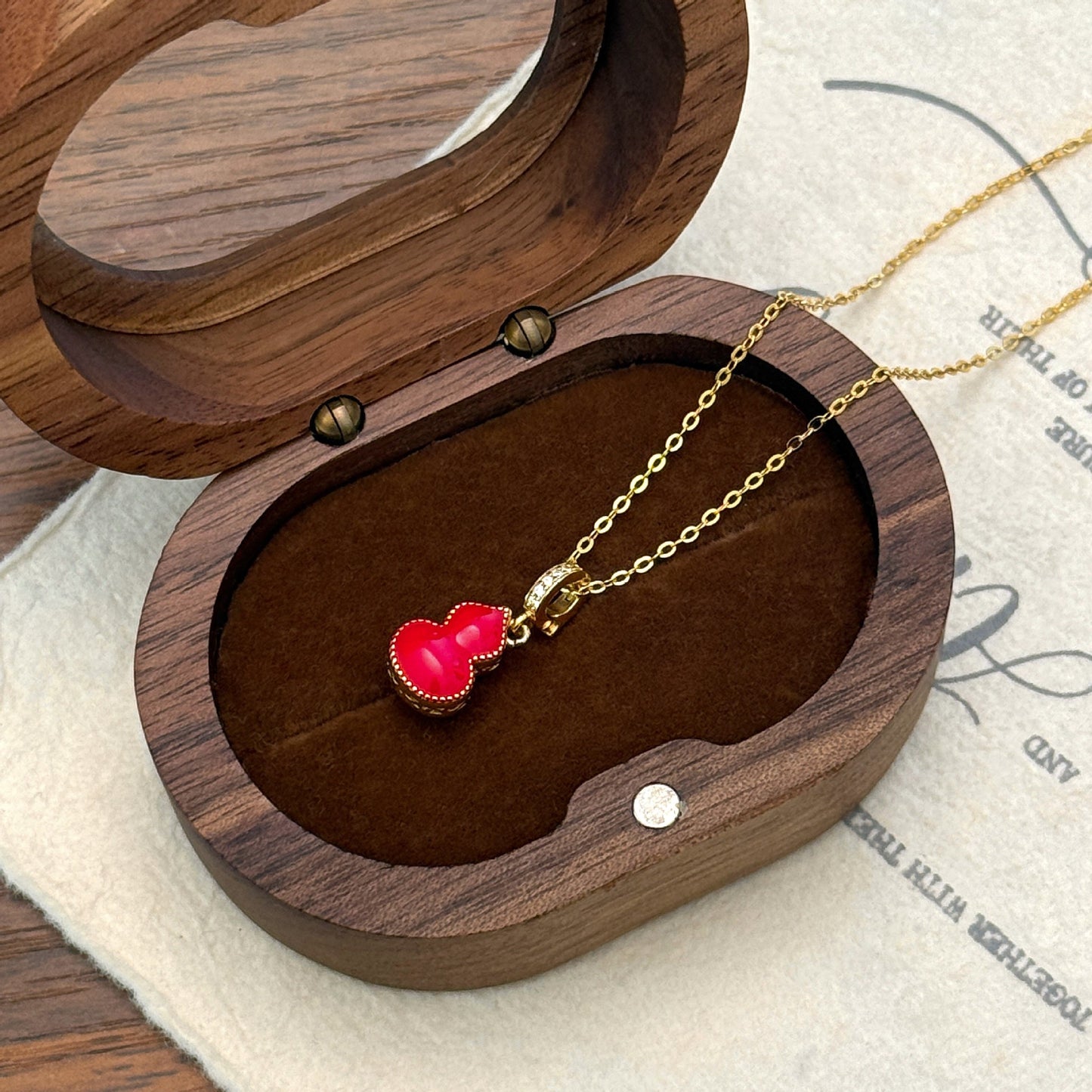 C廠 925純銀｜韓國韓版雙面葫蘆貝母項鍊 26.02.W1「A4914」