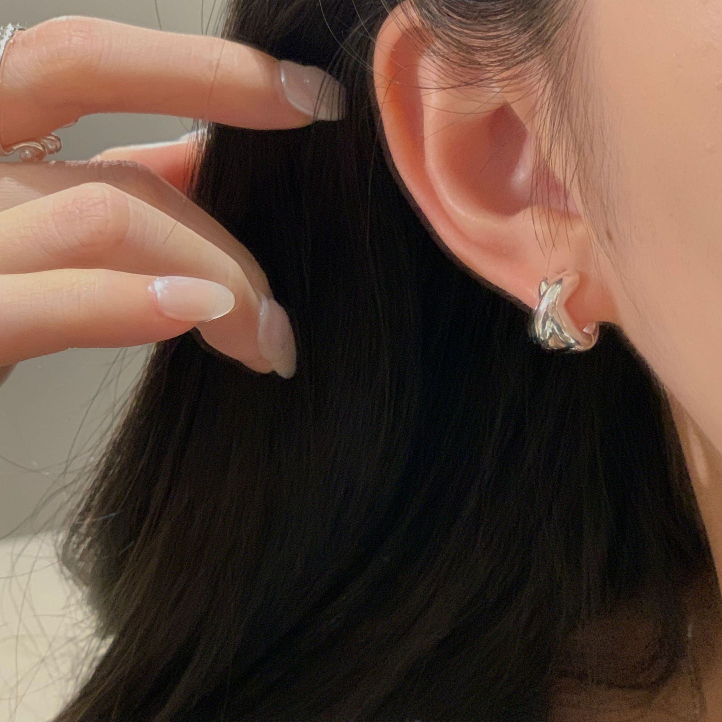 C2廠 韓國韓版雙層交叉925純銀耳環 批發 折扣@洽客服 25.11.W3「SE2492」