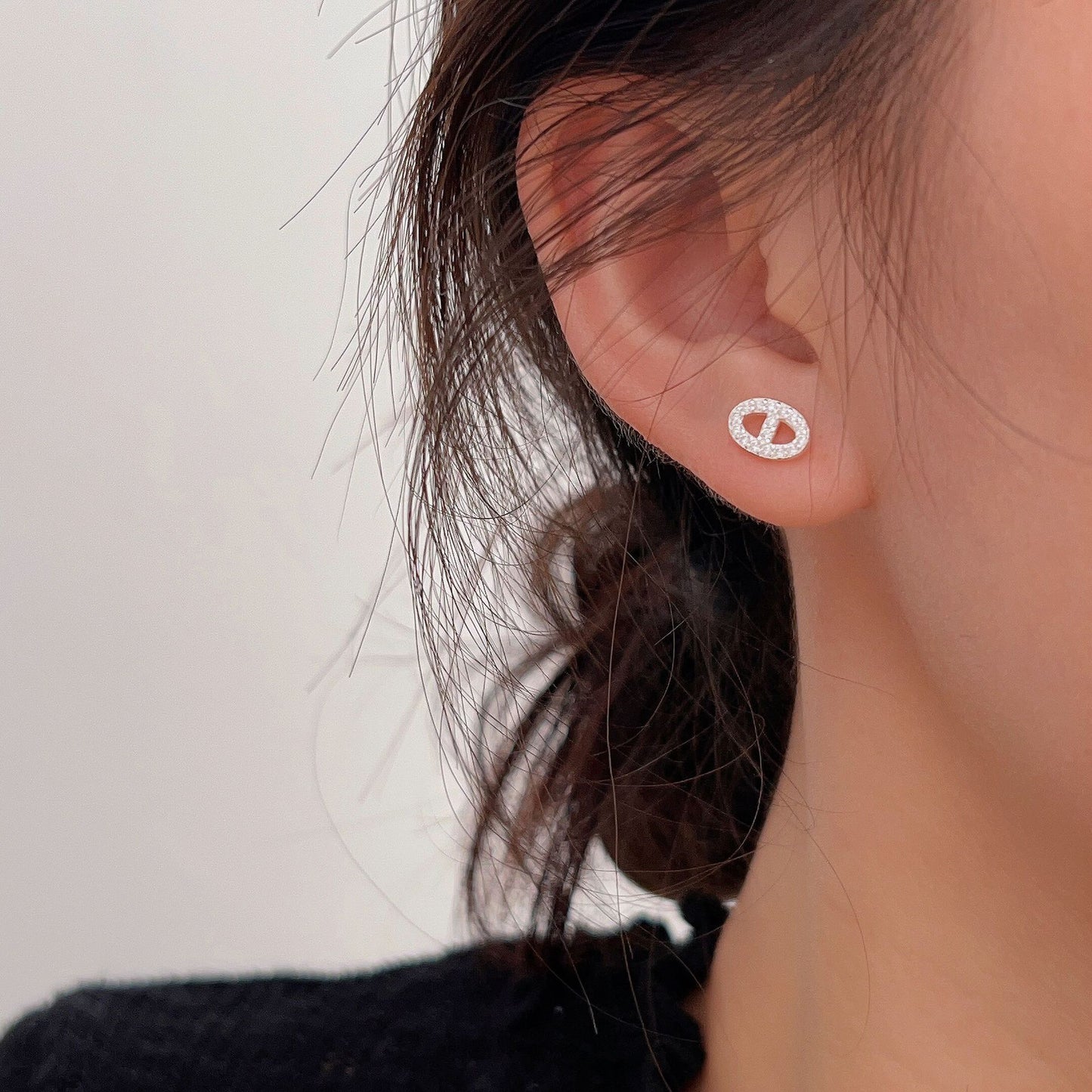 C3廠 韓國韓版氣質豬鼻子S925純銀耳環 批發 折扣@洽客服 25.10.W5「es051」