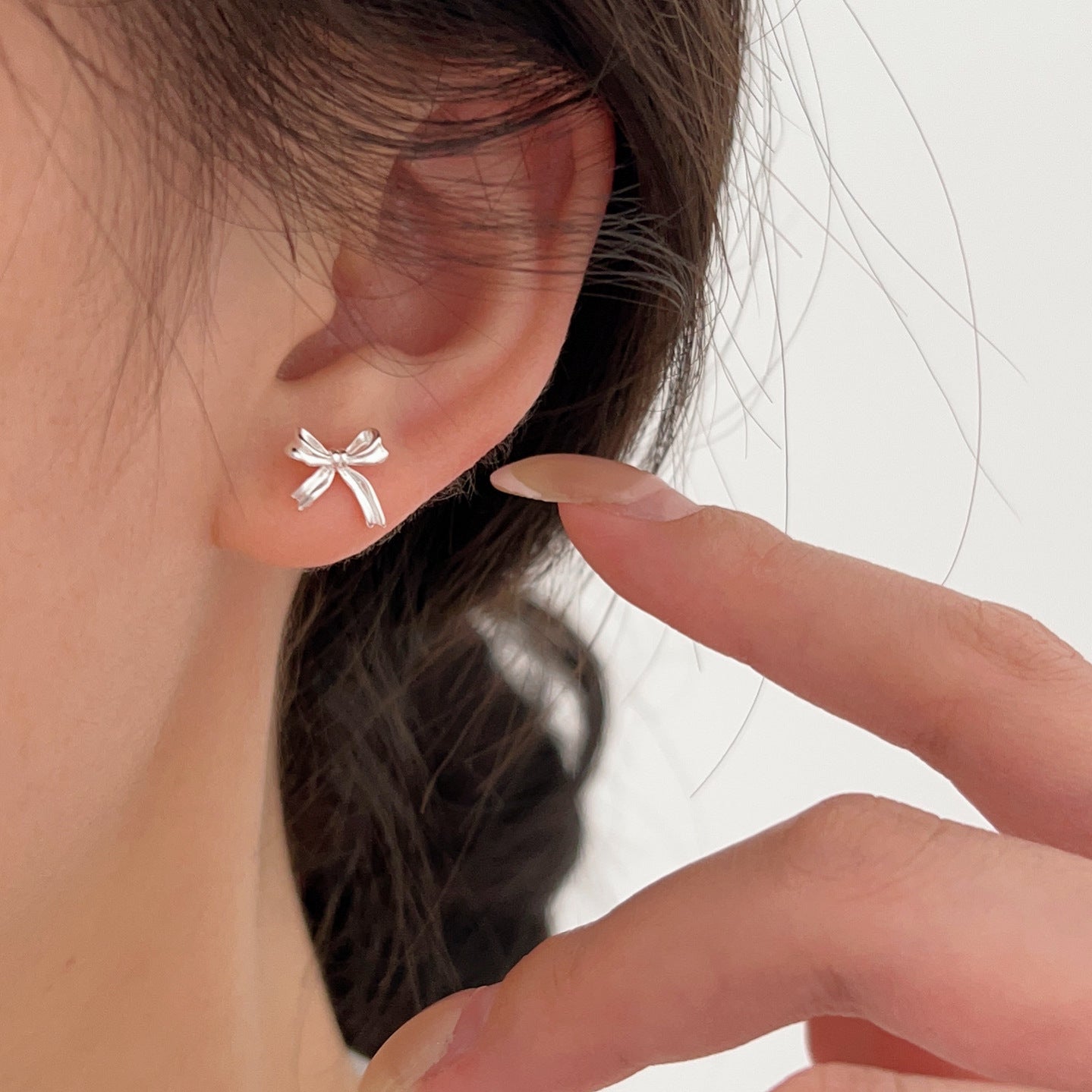C3廠 韓國韓版蝴蝶結S925純銀耳環 批發 折扣@洽客服 25.10.W5「HES245」