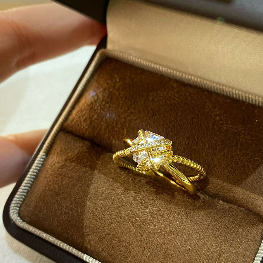 A2廠 韓國韓版鋯石交叉開口戒指 批發 折扣@洽客服 25.12.W2「WR510」