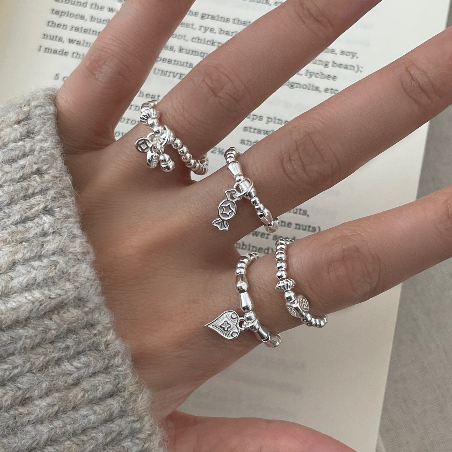 C2廠 韓國韓版甜酷疊戴S925純銀戒指 批發 折扣@洽客服 26.01.W1「XSR1300，XSR1131，XSR1115，XSR1270」