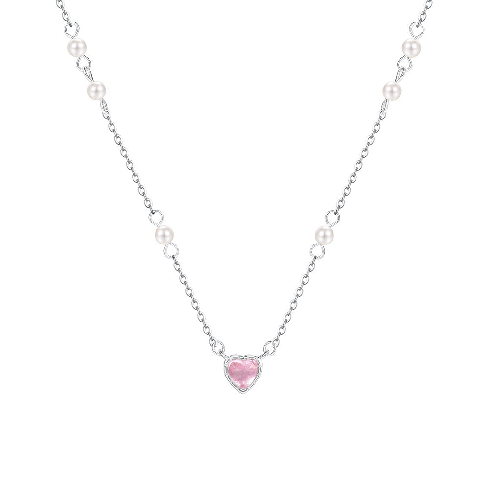 C廠 韓國韓版甜美愛心珍珠S999純銀項鍊 批發 折扣@洽客服 25.10.W5「A4477」