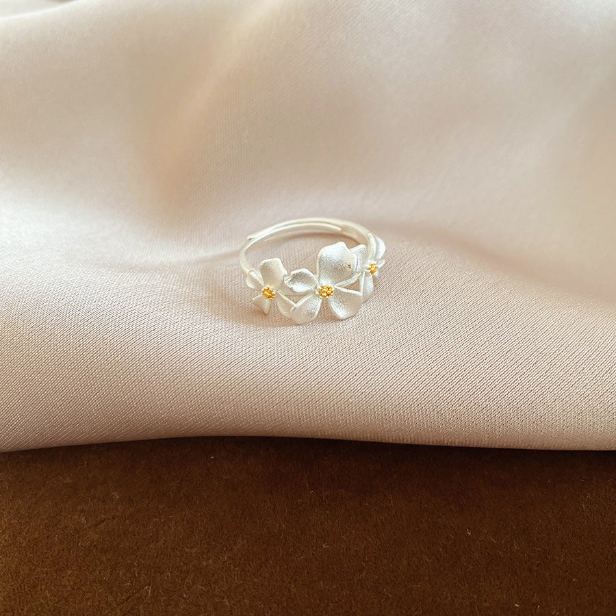 A2廠 韓國韓版素銀花朵開口戒指 批發 折扣@洽客服 25.12.W3「HR2845」