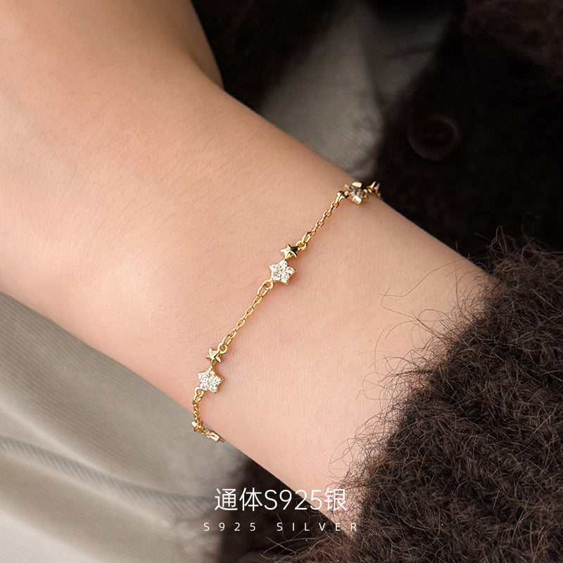 C廠 韓系百搭星星S925純銀手鍊批發 折扣@洽客服 26.07.W2「BRS3839」