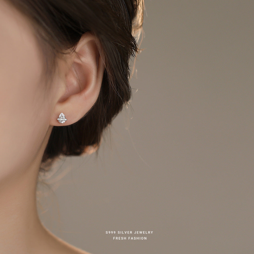 C廠 韓國韓版星環水滴S999純銀耳環 批發 折扣@洽客服 25.11.26「E580」