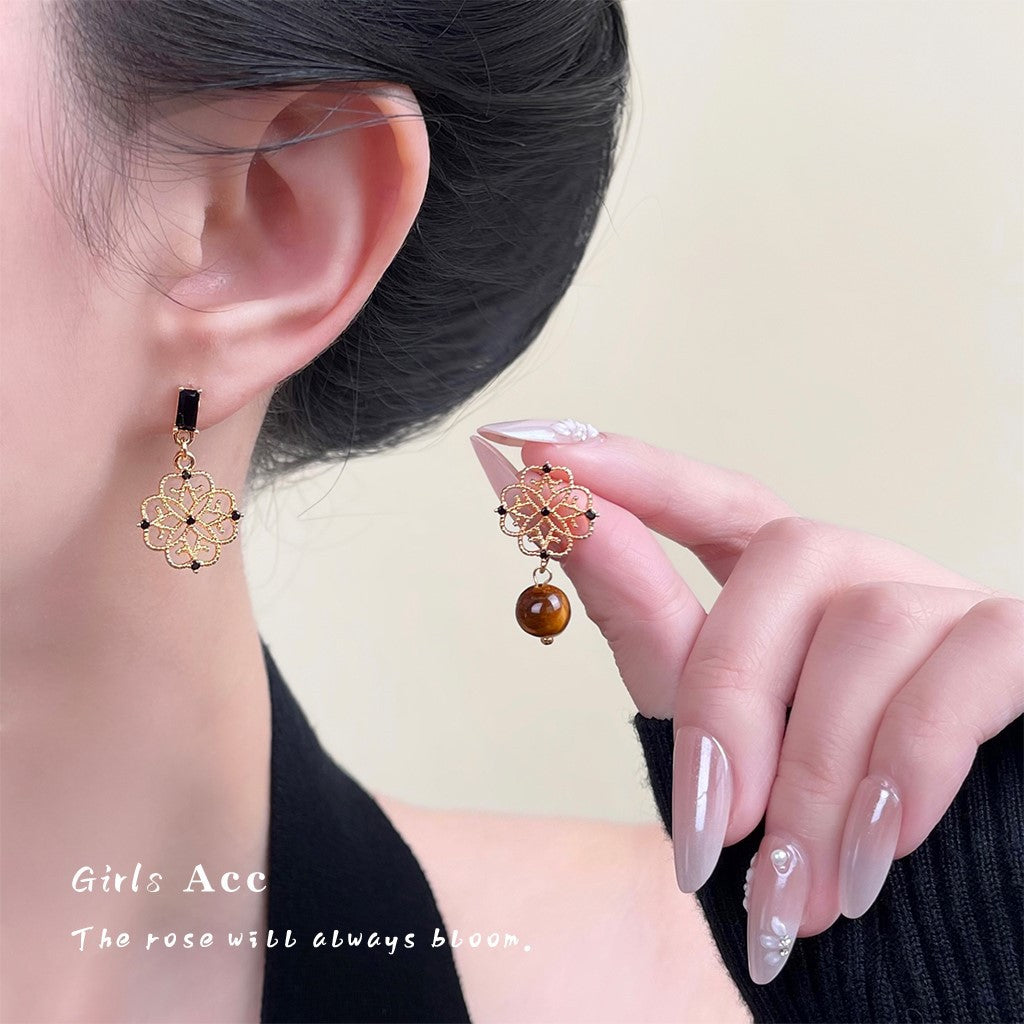 A廠 日韓款鏤空蕾絲鋯石耳環 批發 折扣@洽客服 26.01.W1「6952」