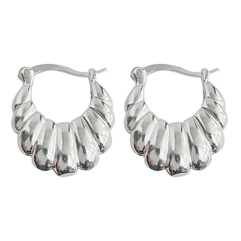 A廠 日韓款牛角包銀針耳環 批發 折扣@洽客服 25.12.W2「4662」