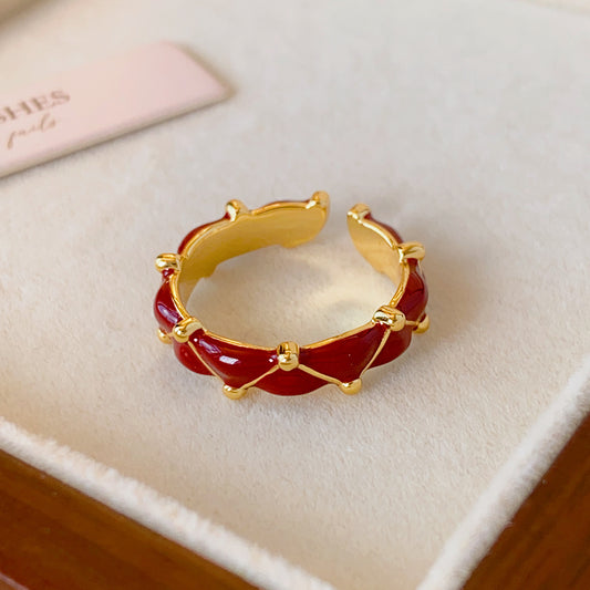 A2廠 韓國韓版 電鍍24K真金滴油條紋開口戒指 批發 折扣@洽客服 25.12.W2「WR532」