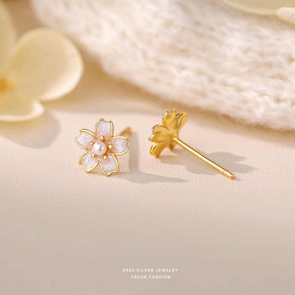 C廠  S925純銀｜韓國韓版山茶花耳環 批發 折扣@洽客服 26.02.W3「E6128」