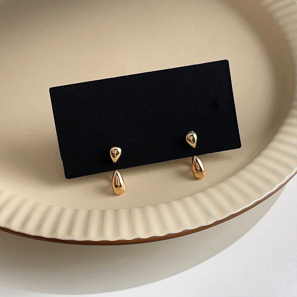 A廠 韓系水滴形環保銅銀針耳環批發 折扣@洽客服 26.03.10「2402-2403」