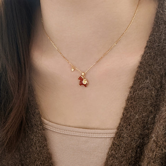 C廠  S925純銀｜馬上有福有錢小馬項鍊 批發 折扣@洽客服 25.01.W4「A4979」