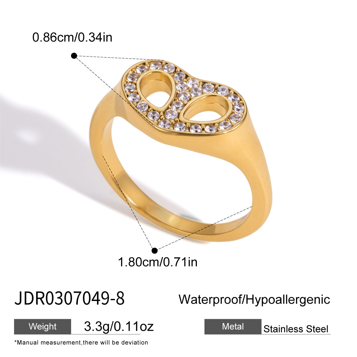 B廠 歐美款ENDLESS LOVE 鈦鋼鍍18K金戒指批發 折扣@洽客服 26.·10.W3「JDR0307049-6,JDR0307049-7,JDR0307049-8」