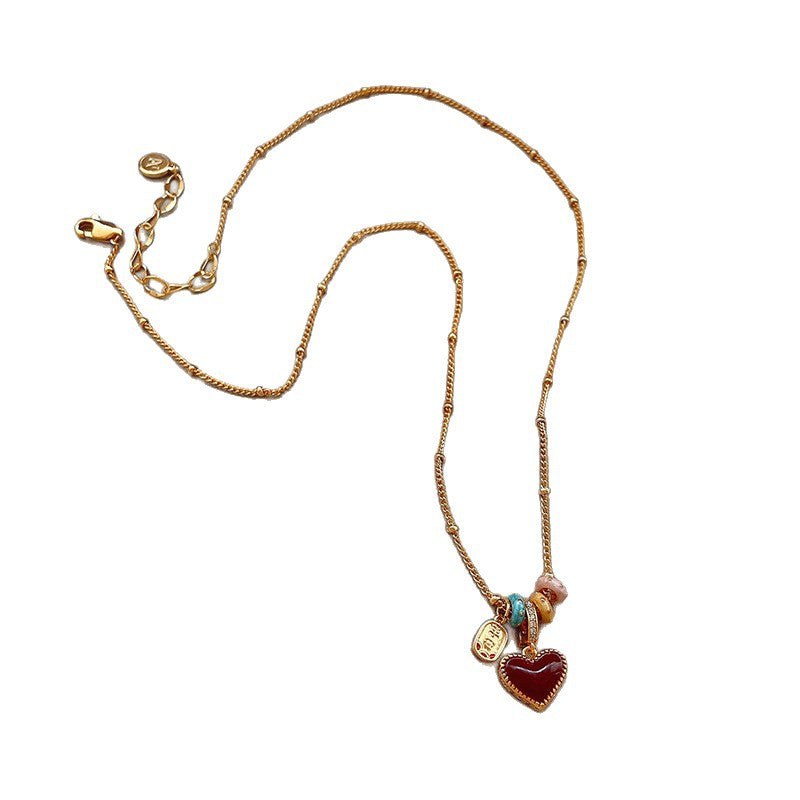 A2廠 韓國韓版滴油貝母愛心電鍍18k真金項鍊 批發 折扣@洽客服 25.12.W2「HN10614-1」