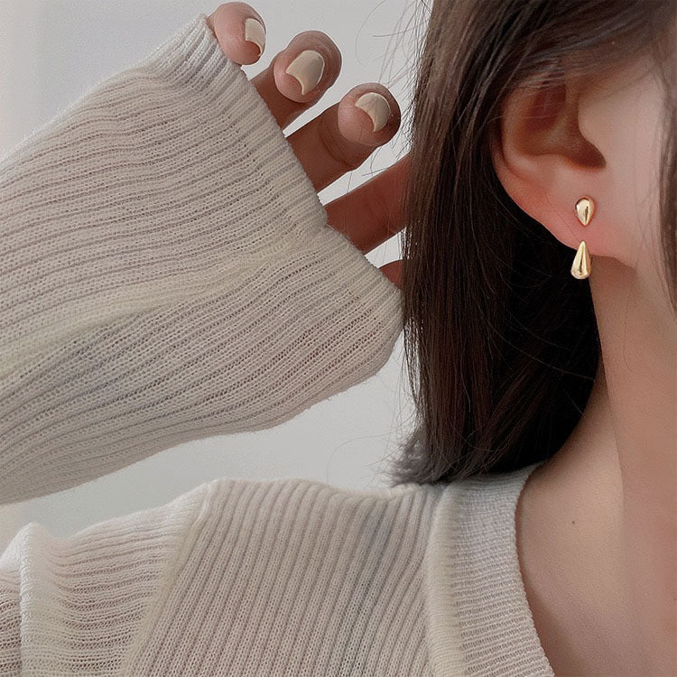 A廠 韓系水滴形環保銅銀針耳環批發 折扣@洽客服 26.03.10「2402-2403」