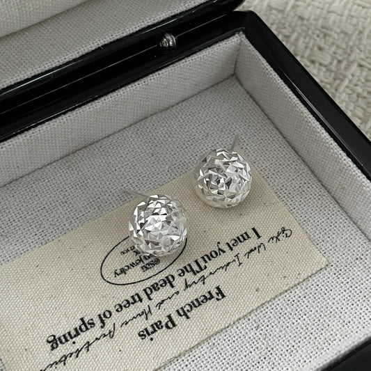 C2廠 S925純銀 ｜ 韓國韓版碎冰冰半球耳環 批發 折扣@洽客服 26.01.W2「SE2477」