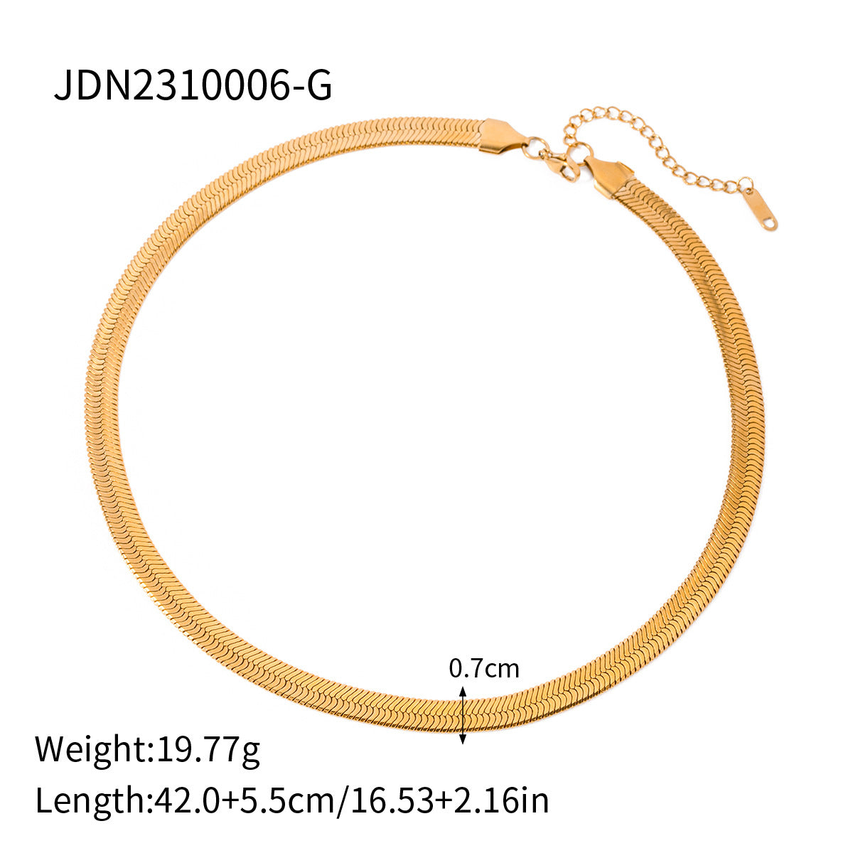 B廠 FRUITERA 鈦鋼鍍18K金項鍊「JDN2310006-G」24.02 批發折扣@洽客服