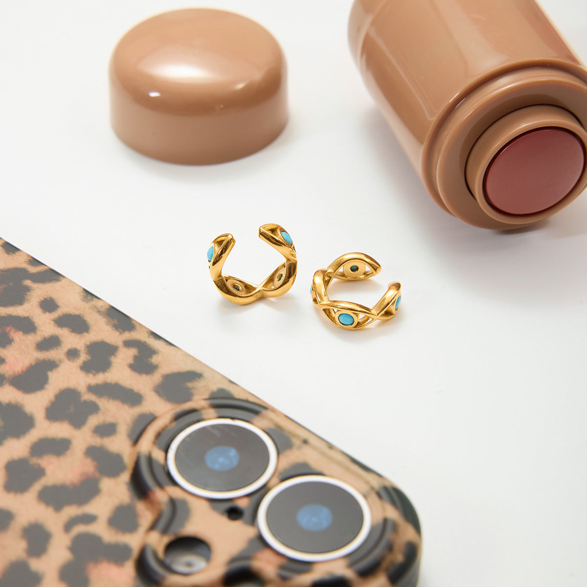 B廠 歐美款 GRACE 鈦鋼鍍18K金耳骨夾 批發 折扣@洽客服 25.11.W2  「JDE0307070」