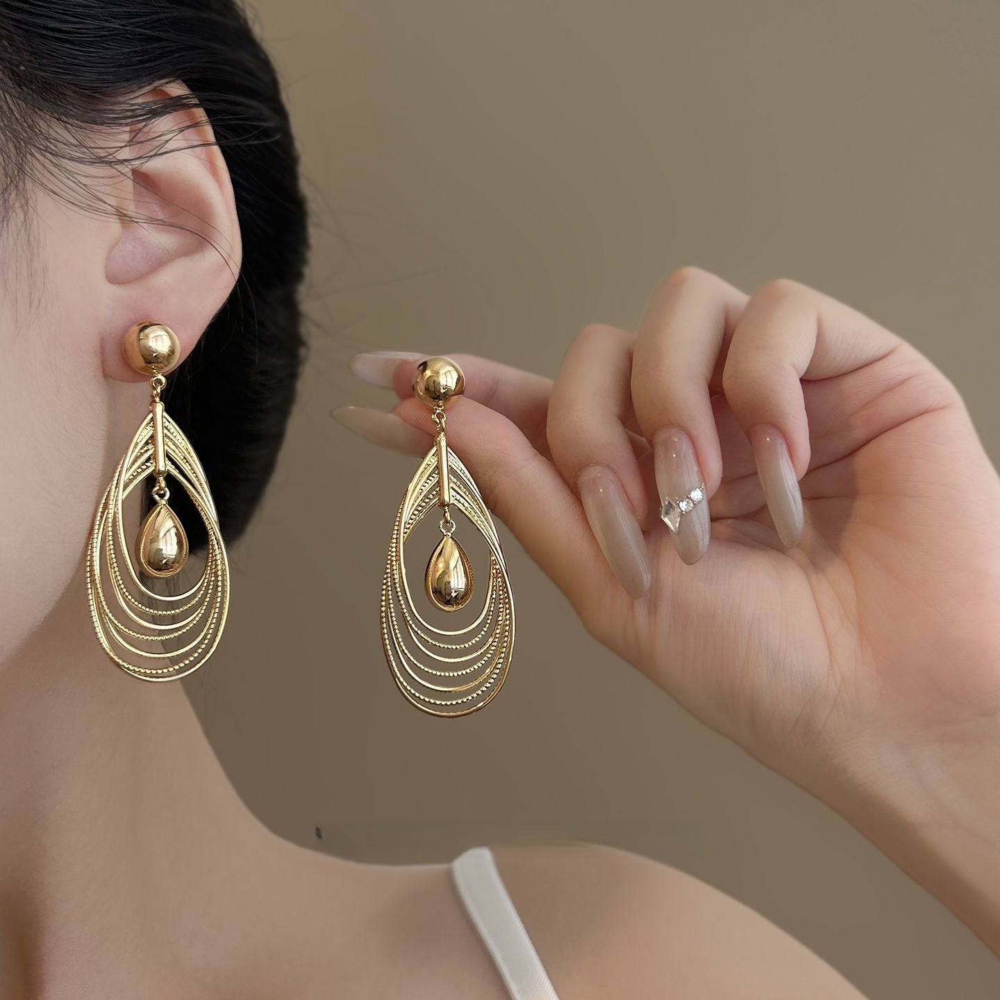 A2廠 日韓款多層鏤空水滴扭面銀針耳環 批發 折扣@洽客服 25.11.W4「HE29055」