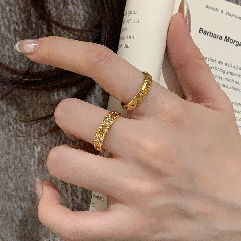 A2廠 韓國韓版鋯石花朵電鍍24K真金戒指 批發 折扣@洽客服 25.12.W2「WR519 WR521」