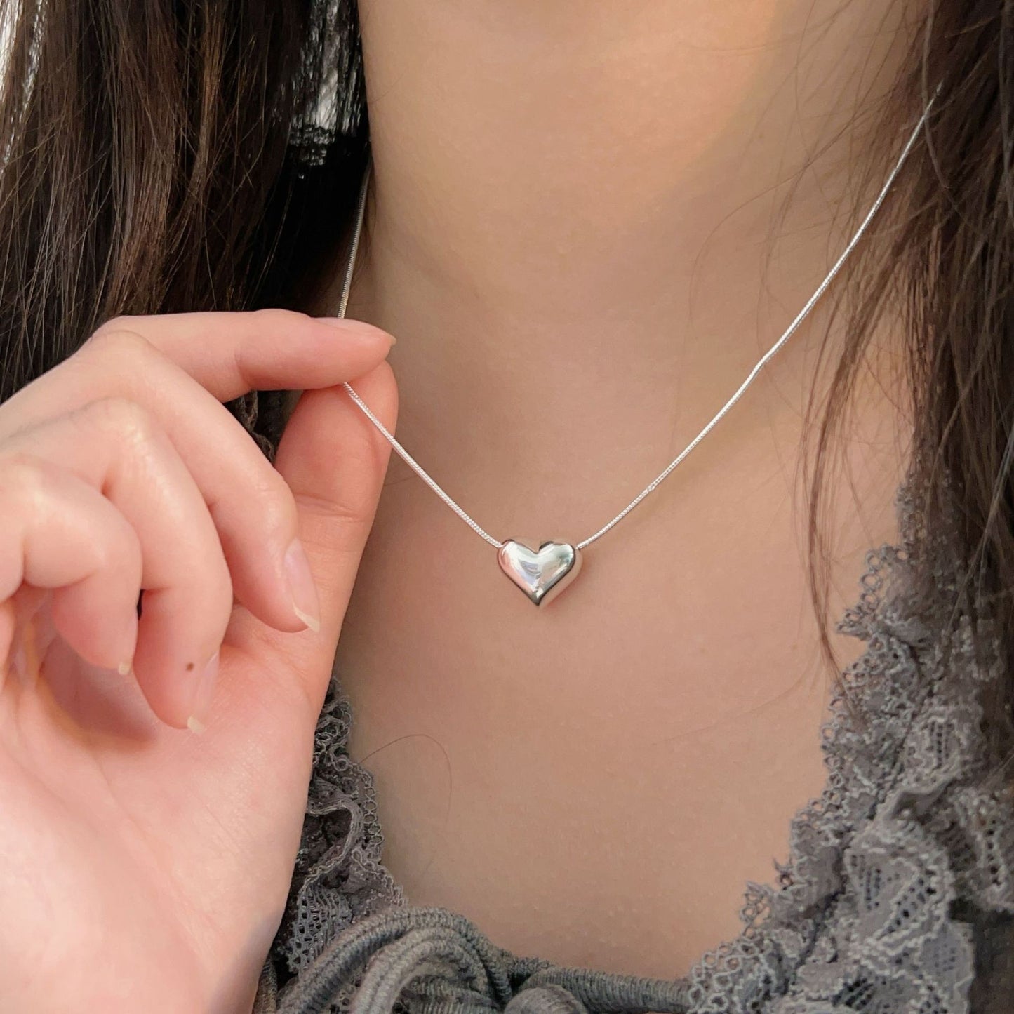 C3廠 韓國韓版S925純銀｜愛心項鍊 批發 折扣@洽客服 26.02.W3「HXL010-1」
