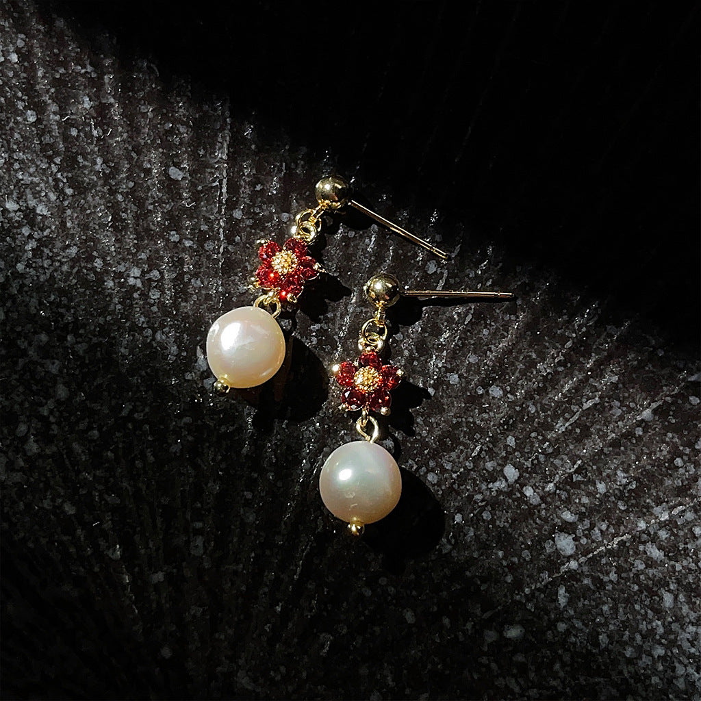 A廠 日韓款 巴洛克天然珍珠鋯石銀針耳環 批發 折扣@洽客服 25.11.W2「B-49」