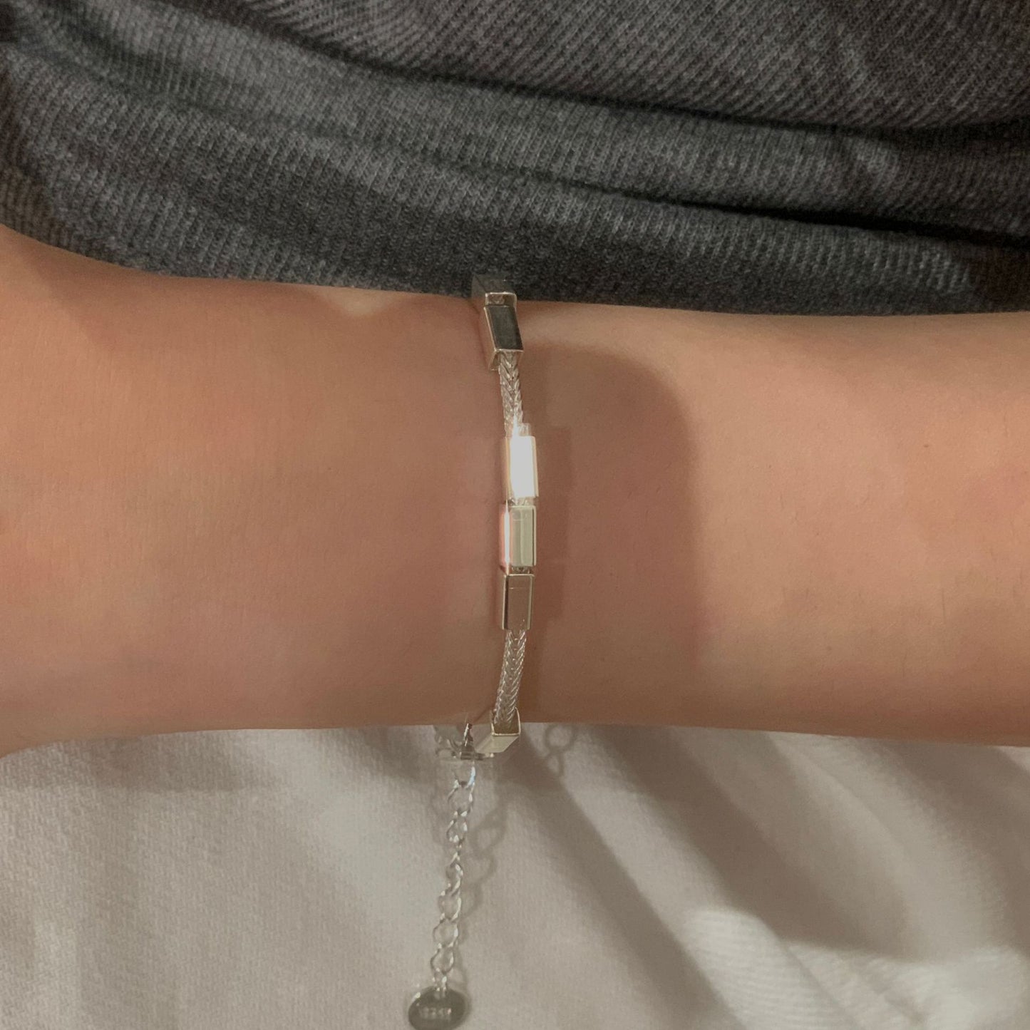 C2廠 韓國韓版質感方形S925純銀手鍊 批發 折扣@洽客服 25.11.W1「SB4230」