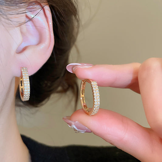 A2廠 銅｜韓國韓版時尚氣質鋯石銀針耳環 批發 折扣@洽客服 26.01.W3「HE29666」