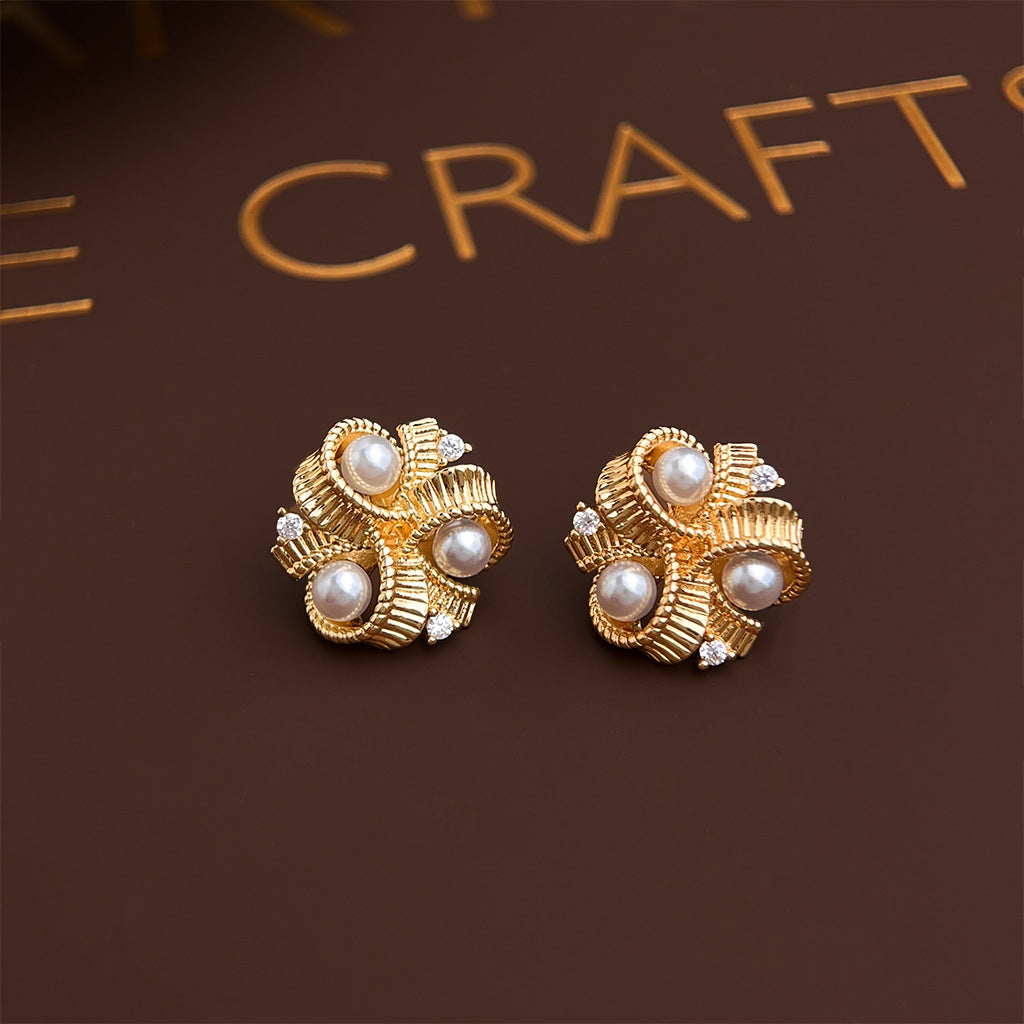 A廠 日韓款文藝復古鋯石珍珠耳環 批發 折扣@洽客服 26.01.W1「3019」