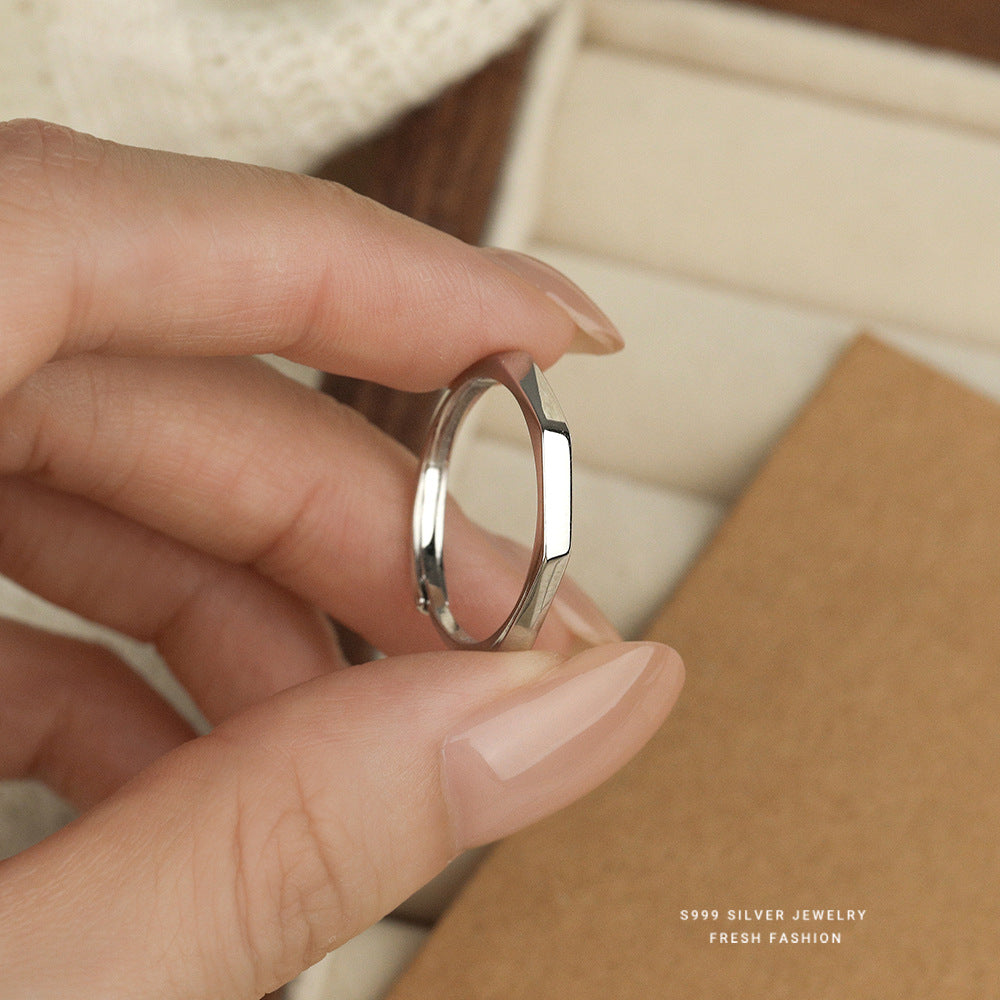 C廠 韓國韓版極簡幾何菱形S999純銀戒指 批發 折扣@洽客服 25.12.W3「K2445」