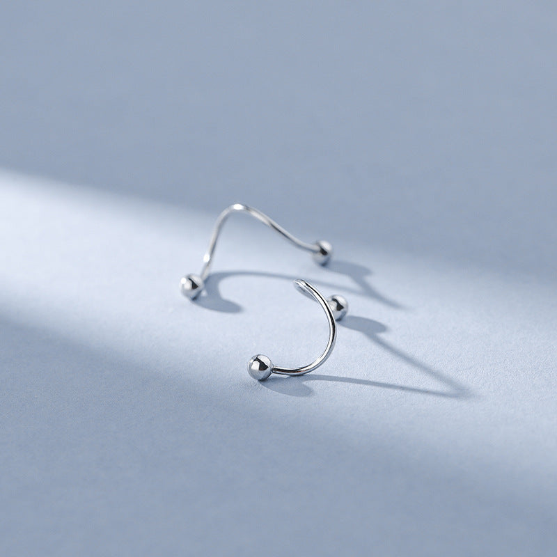 C廠 韓國韓版環繞光珠s925銀耳環批發 折扣@洽客服 26.03.W2「E2300」