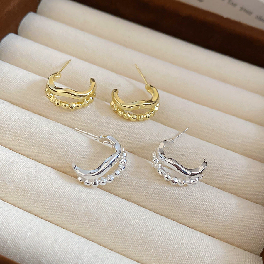 A2廠 韓國韓版簡約金屬C型銀針耳環 批發 折扣@洽客服 25.12.W3「HE29438」