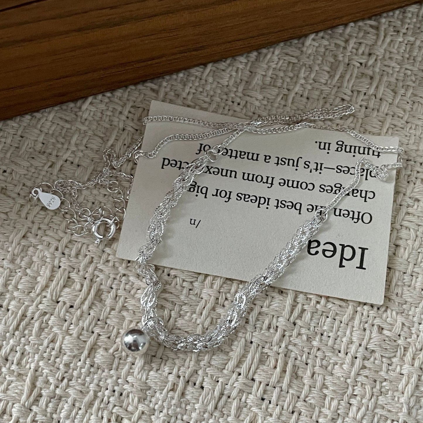 C2廠 韓系限量款簡約閃光S925純銀項鏈批發 折扣@洽客服 26.03.W3「SN3497」