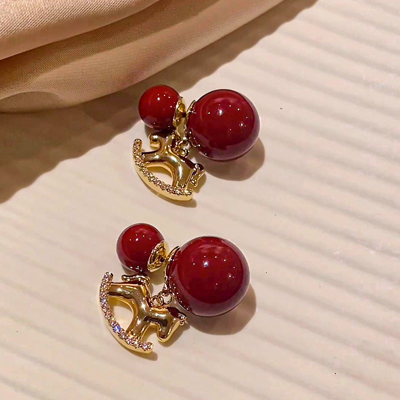 A2廠 韓國韓版鋯石圓形小馬電鍍18K真金銀針耳環 批發 折扣@洽客服 25.12.W1「WE5290-1」