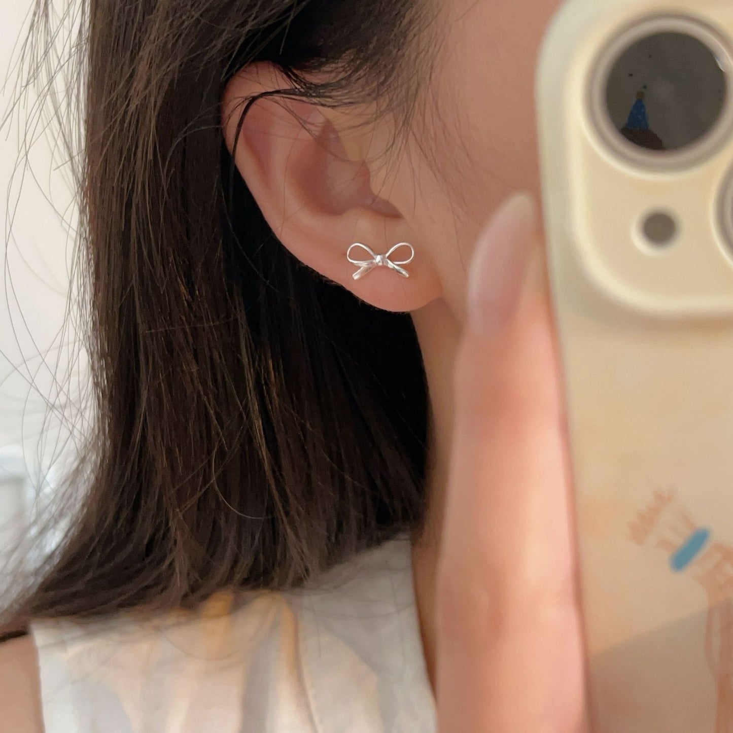C3廠 韓國韓版蝴蝶結S925純銀耳環 批發 折扣@洽客服 25.11.W1「ES064-1」