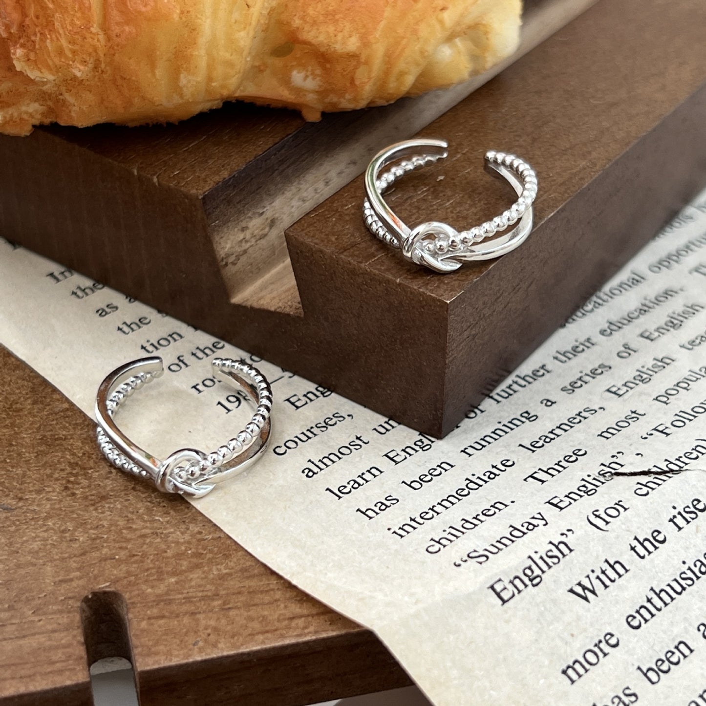 C3廠 韓國韓版交叉打結S925純銀戒指 批發 折扣@洽客服 25.10.W5「jz012」