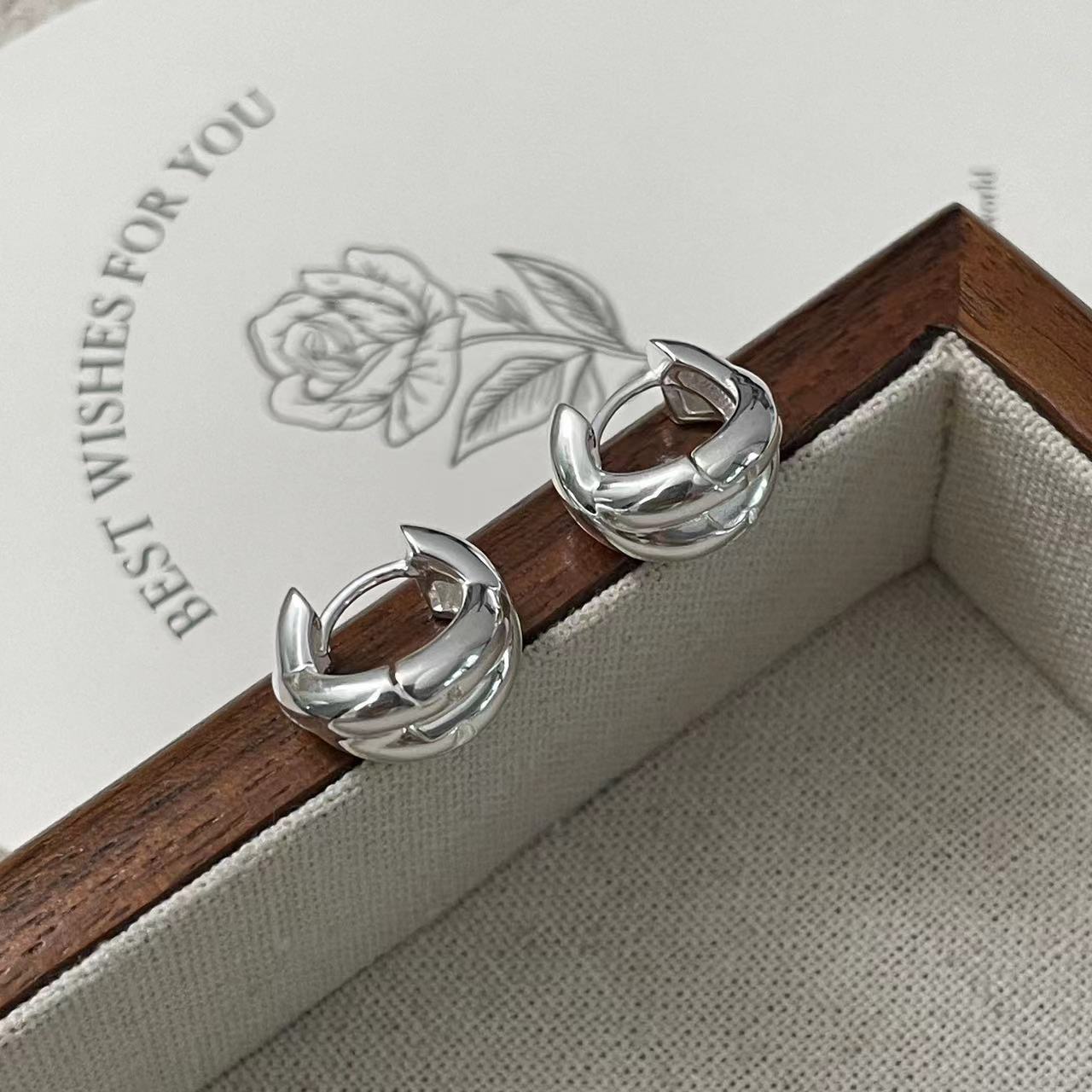 C2廠 韓國韓版雙層交叉925純銀耳環 批發 折扣@洽客服 25.11.W3「SE2492」